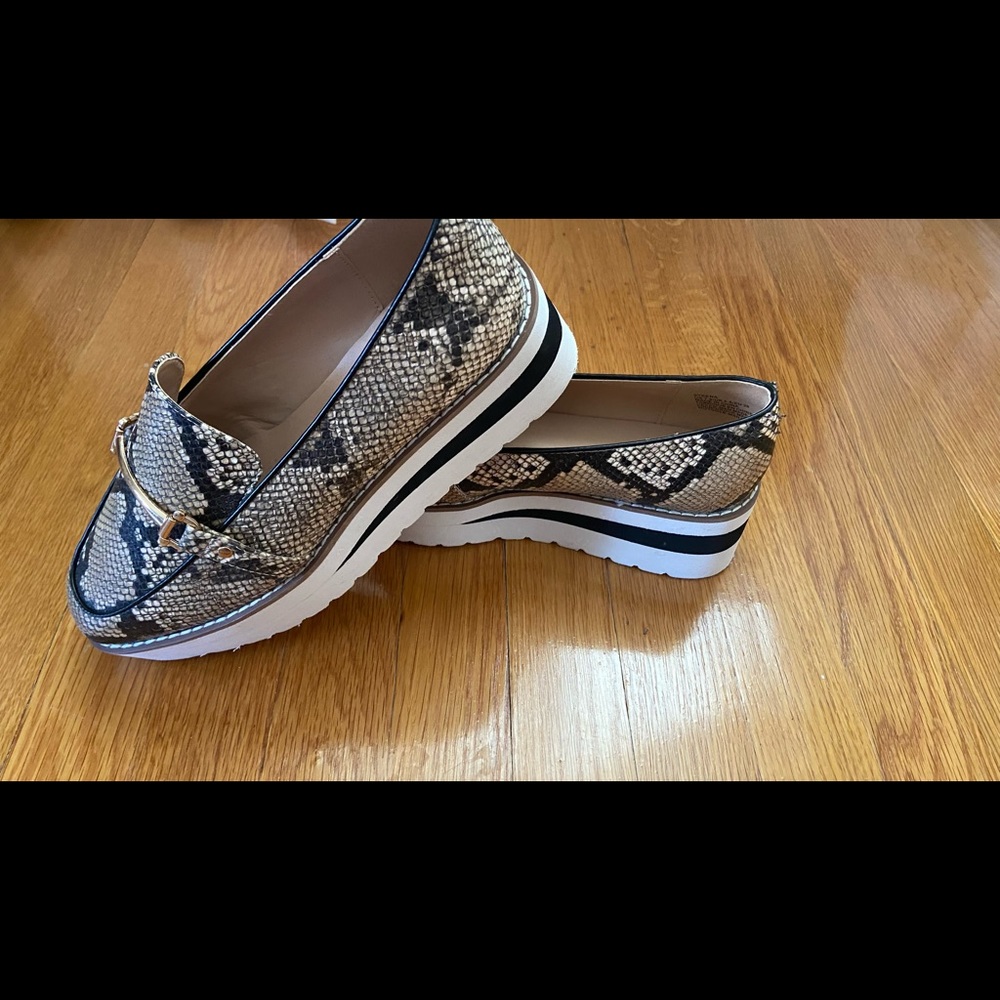 NWT faux snake skin wedges!